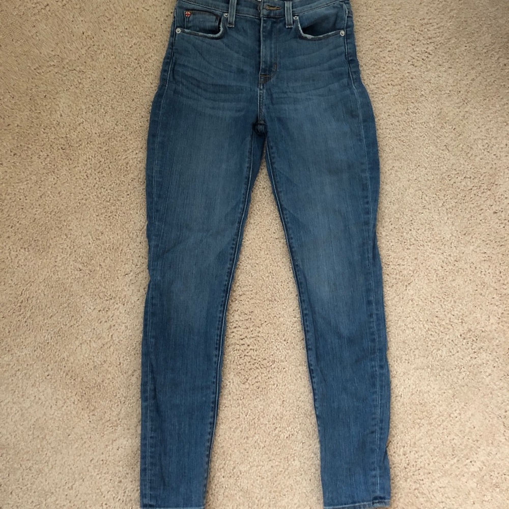 Hudson Blair High Rise Super Skinny Ankle Jeans Blue Size 25